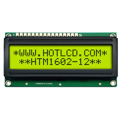 colore verde giallo HTM1602-12 del carattere 16x2 del modulo medio di LCD