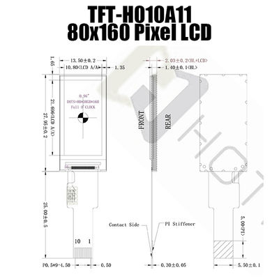 Tipo a 0,96 pollici TFT LCD, luce solare TFT leggibile 350cd/m2 di Antivari di SPI