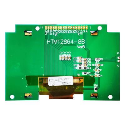 esposizione LCD del grafico di 128X64 SPI, ST7565R 128x64 grafico LCD giallo