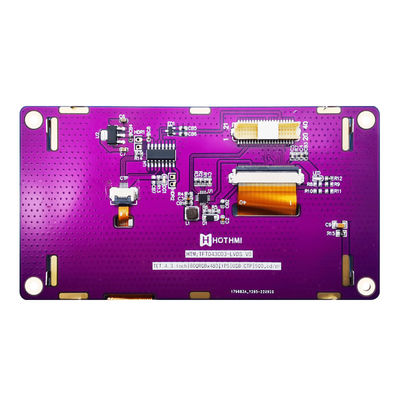Esposizione capacitiva di IPS TFT LCD dell'esposizione a 4,3 pollici di 800x480 LVDS TFT