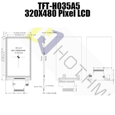 Multi verticale del modulo di TFT di colore di LCD di scena per il pannello TFT-H035A5HVTST3N45 di strumentazione