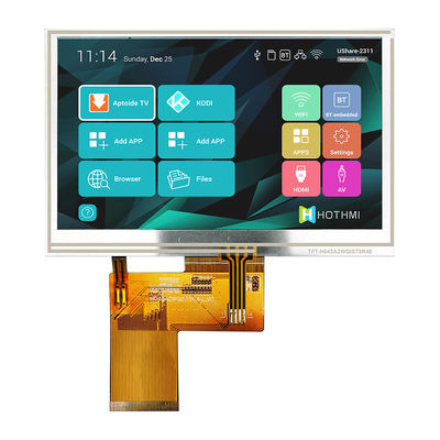 Lcd da 4,3 pollici touch panel resistivo Tft Lcd 480x272 Ips Lcd Monitor Tft Lcd Display Produttore