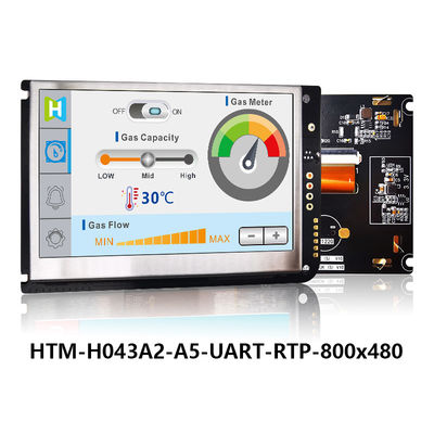 Esposizione resistente a 4,3 pollici di TFT LCD 800x480 del touch screen di UART CON IL BORDO di REGOLATORE LCD
